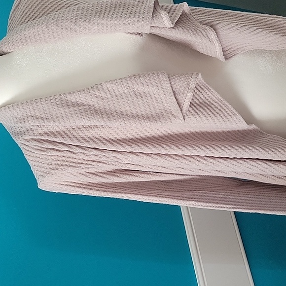 Long Sleeve Open Front Waffle Cardigan Large - Picture 3 of 6